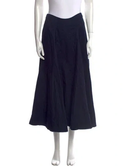 Pre-owned Mugler Vintage Midi Length Skirt In Blue