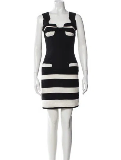 Pre-owned Mugler Vintage Mini Dress In Black