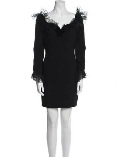 Pre-owned Mugler Vintage Mini Dress In Black