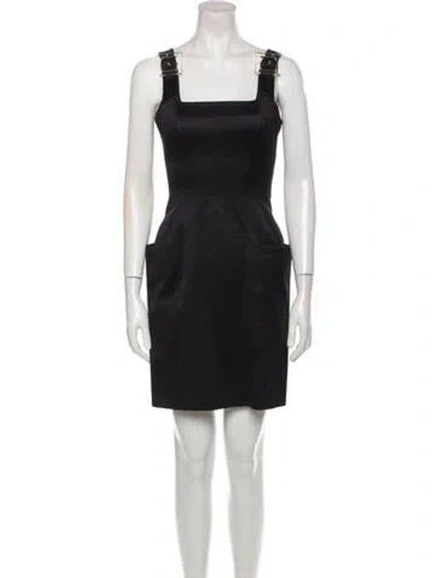 Pre-owned Mugler Vintage Mini Dress In Black