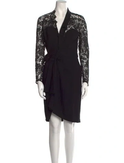 Pre-owned Mugler Vintage Mini Dress In Black