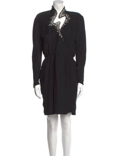 Pre-owned Mugler Vintage Mini Dress In Black