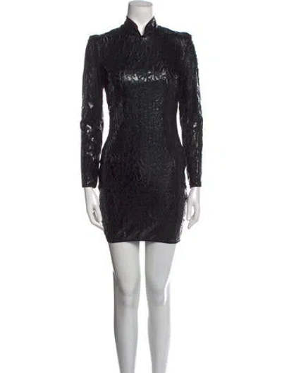 Pre-owned Mugler Vintage Mini Dress In Black