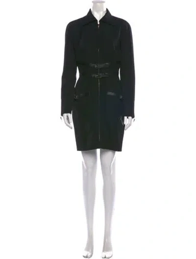 Pre-owned Mugler Vintage Mini Dress In Black