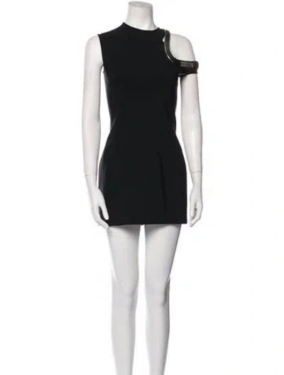 Pre-owned Mugler Vintage Mini Dress In Black