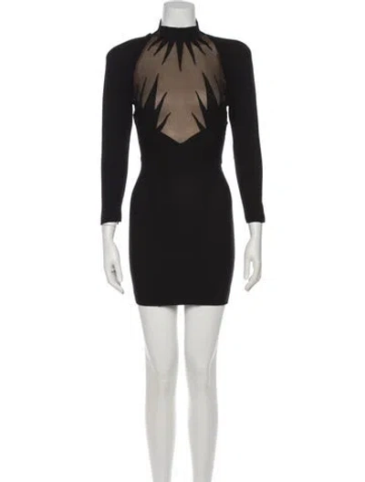 Pre-owned Mugler Vintage Mini Dress In Black