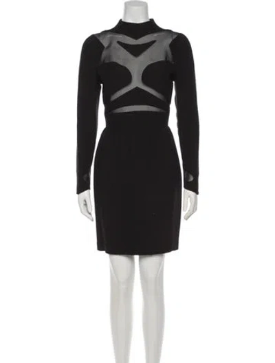 Pre-owned Mugler Vintage Mini Dress In Black