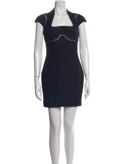 Pre-owned Mugler Vintage Mini Dress In Black