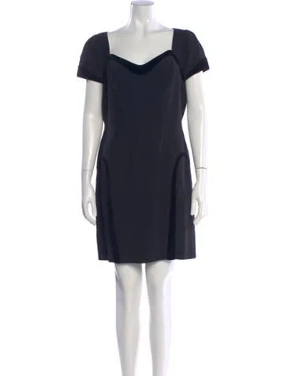 Pre-owned Mugler Vintage Mini Dress In Black