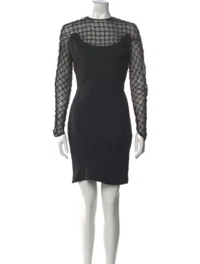 Pre-owned Mugler Vintage Mini Dress In Black