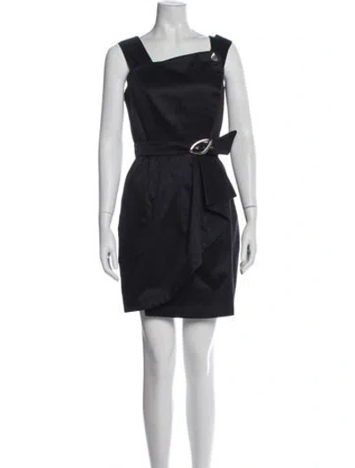 Pre-owned Mugler Vintage Mini Dress In Black