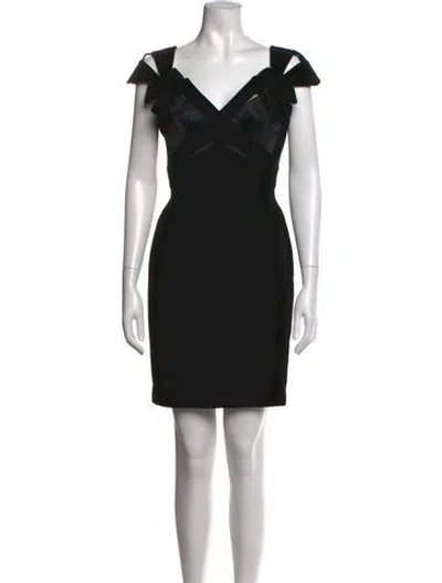 Pre-owned Mugler Vintage Mini Dress In Black