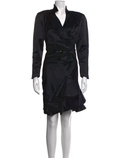 Pre-owned Mugler Vintage Mini Dress In Black