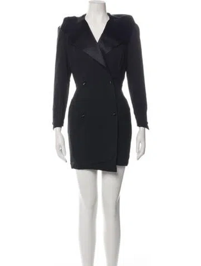 Pre-owned Mugler Vintage Mini Dress In Black