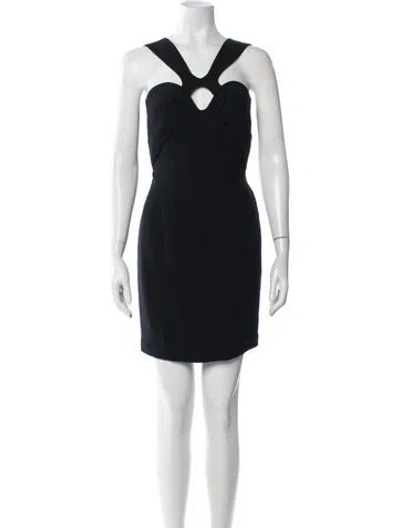 Pre-owned Mugler Vintage Mini Dress In Black