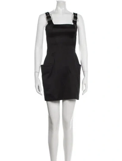 Pre-owned Mugler Vintage Mini Dress In Black