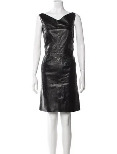 Pre-owned Mugler Vintage Mini Dress In Black