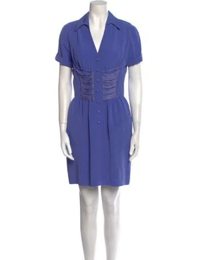 Pre-owned Mugler Vintage Mini Dress In Blue