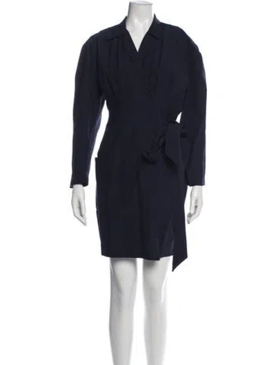 Pre-owned Mugler Vintage Mini Dress In Blue