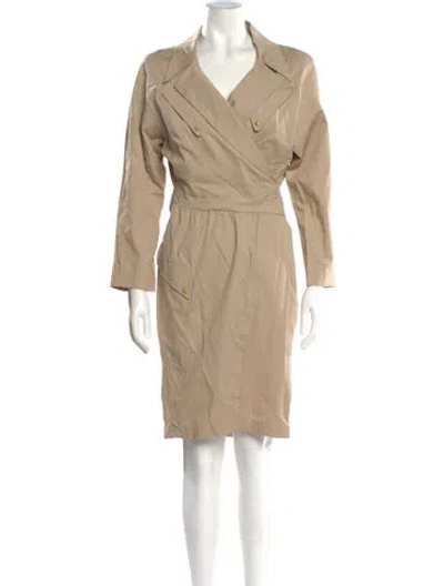 Pre-owned Mugler Vintage Mini Dress In Brown