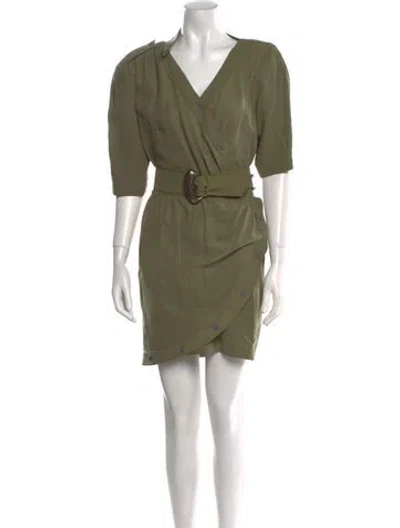 Pre-owned Mugler Vintage Mini Dress In Green