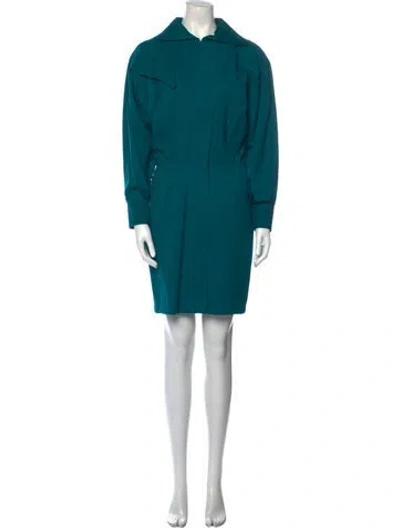 Pre-owned Mugler Vintage Mini Dress In Green