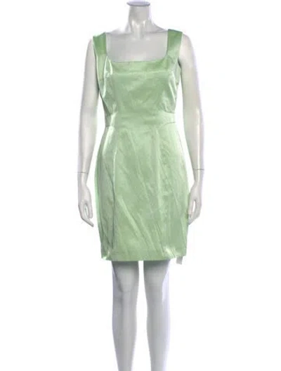 Pre-owned Mugler Vintage Mini Dress In Green