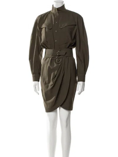 Pre-owned Mugler Vintage Mini Dress In Green
