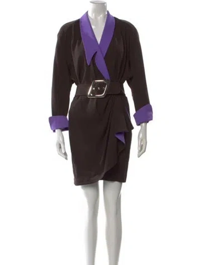 Pre-owned Mugler Vintage Mini Dress In Multi