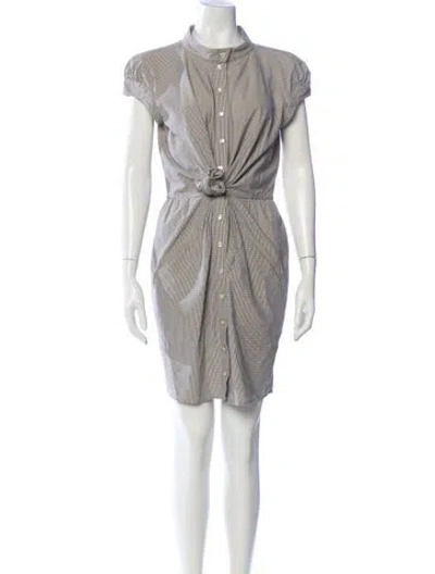 Pre-owned Mugler Vintage Mini Dress In Neutral