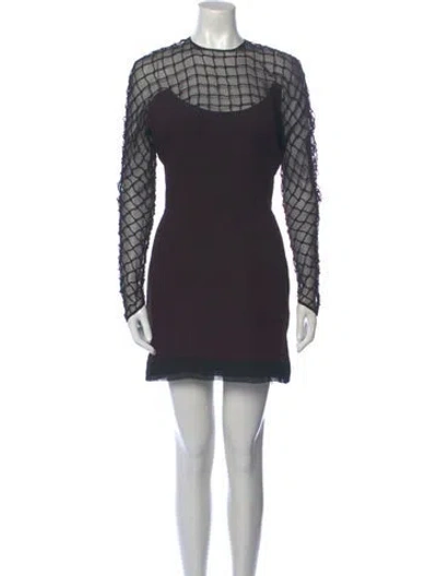 Pre-owned Mugler Vintage Mini Dress In Purple
