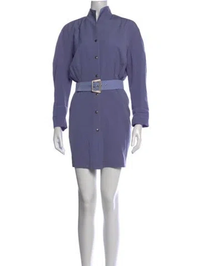 Pre-owned Mugler Vintage Mini Dress In Purple