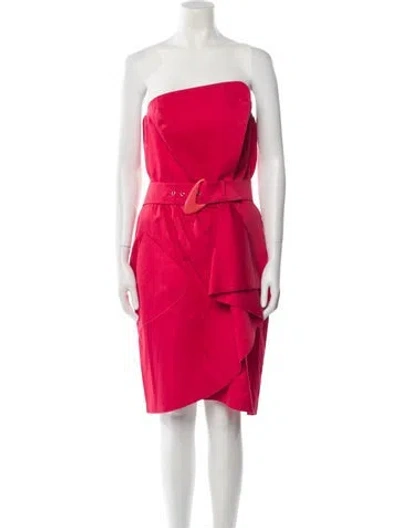 Pre-owned Mugler Vintage Mini Dress In Red