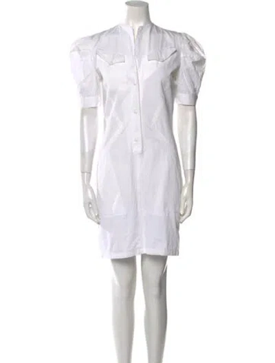 Pre-owned Mugler Vintage Mini Dress In White