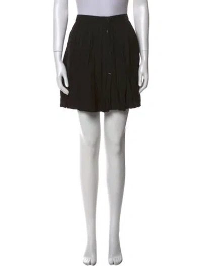 Pre-owned Mugler Vintage Mini Skirt In Black