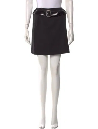 Pre-owned Mugler Vintage Mini Skirt In Black