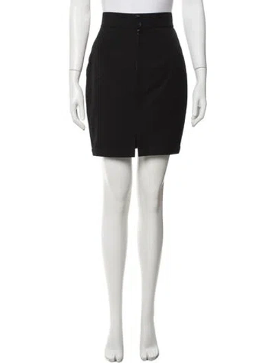 Pre-owned Mugler Vintage Mini Skirt In Black