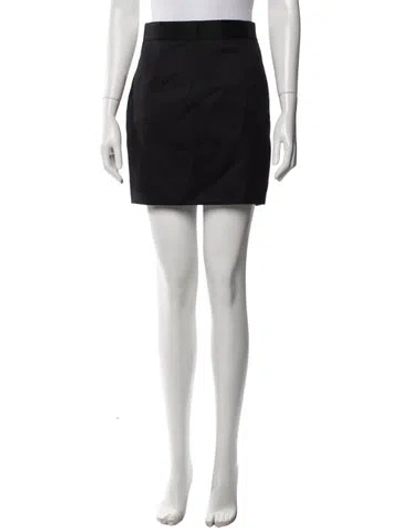 Pre-owned Mugler Vintage Mini Skirt In Black
