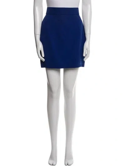 Pre-owned Mugler Vintage Mini Skirt In Blue