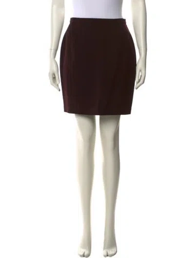 Pre-owned Mugler Vintage Mini Skirt In Brown