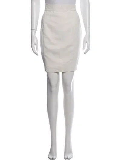 Pre-owned Mugler Vintage Mini Skirt In White