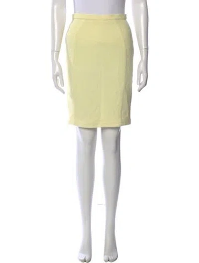 Pre-owned Mugler Vintage Mini Skirt In Yellow