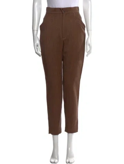 Pre-owned Mugler Vintage Skinny Leg Pants In Brown