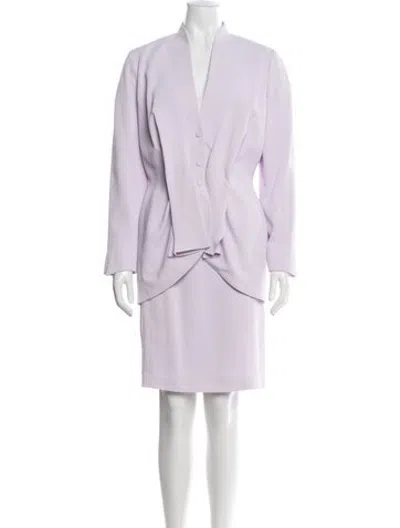 Pre-owned Mugler Vintage Skirt Set In Purple