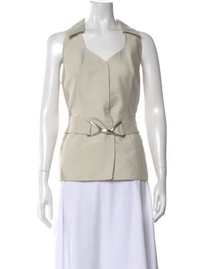 Pre-owned Mugler Vintage Sleeveless Top In Neutral