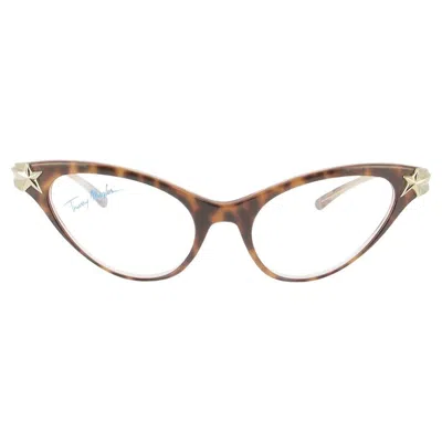 Pre-owned Mugler Vintage Thierry  Acetate Butterfly Optical Frame Unisex 1990s In Brown