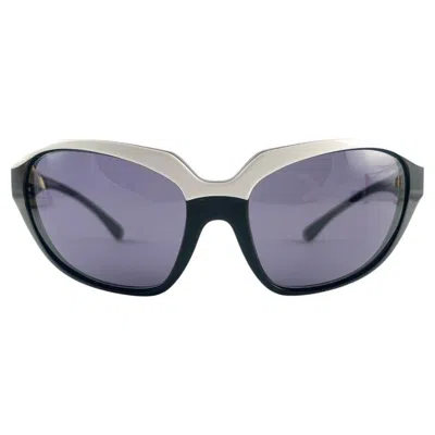 Pre-owned Mugler Vintage Thierry  Black & White Bug Eye Medium Size 1980's Paris Sunglasses