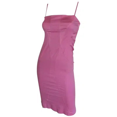 Pre-owned Mugler Vintage Thierry  Pink Mini Dress Circa 1990's