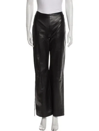 Pre-owned Mugler Vintage Wide Leg Pants In Black