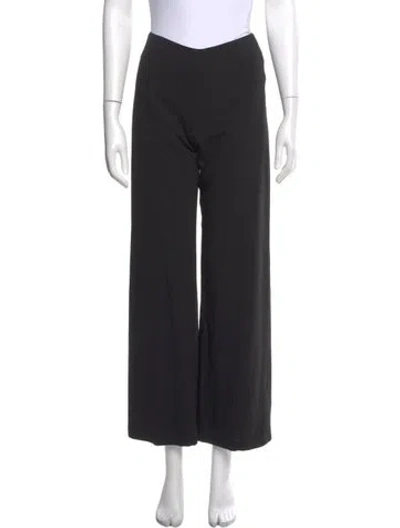 Pre-owned Mugler Vintage Wide Leg Pants In Black